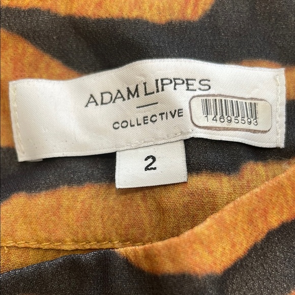 Adam Lippes Collective Tiger Print Mock Neck Blouse, 2 - Picture 5 of 15